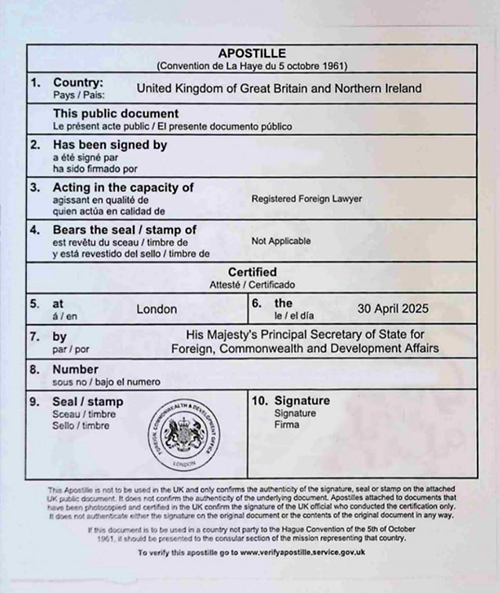 Apostille Attestation Services